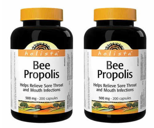Holista Bee Propolis 500 mg - 2 x 200 Capsules | Immune Support & Natural Wellness-Chicken Pieces