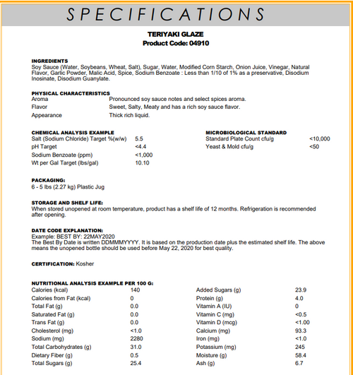 KIKKOMAN Kikkoman 5 lb Teriyaki Glaze - 6/Case - Elevate Your Dishes with Flavorful Teriyaki Glaze