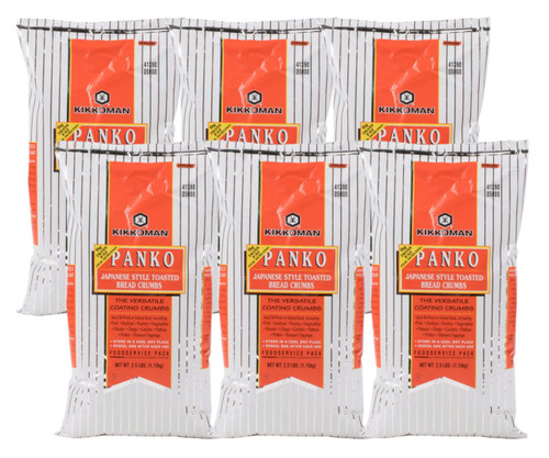 KIKKOMAN Kikkoman Panko Japanese Style Toasted Bread Crumbs 2.5 lb. Bag - 6/Case - Enhance Your Culinary Creations with Crunchy Perfection 