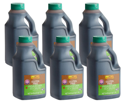 LEE KUM KEE Lee Kum Kee Gluten-Free Premium Dark Soy Sauce 1/2 Gallon - 6/Case - Authentic Flavor Without Gluten 