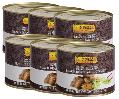LEE KUM KEE Lee Kum Kee 5 lb. Black Bean Garlic Sauce - 6/Case - Savory and Bold Flavor Enhancer  LEE KUM KEE Lee Kum Kee 5 lb. Black Bean Garlic Sauce - 6/Case - Savory and Bold Flavor Enhancer
