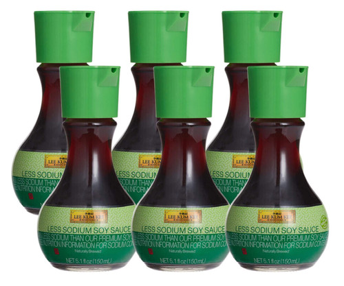 LEE KUM KEE Lee Kum Kee 5.1 oz. Less Sodium Soy Sauce Bottles - 6/Case - Reduced Sodium, Uncompromised Flavor 