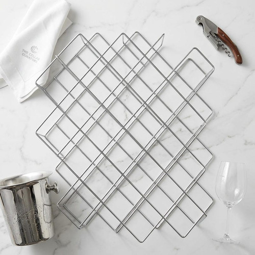 CP Wine Rack 26 1/2" x 26 1/2" Chromate Finish Wire 45-Bottle Module