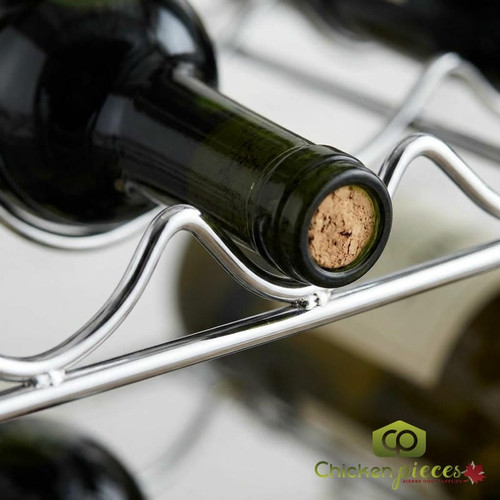 CP Wine Rack 14" x 36" 3-Shelf Wire with 14" Posts 24 Bottles-Chicken Pieces