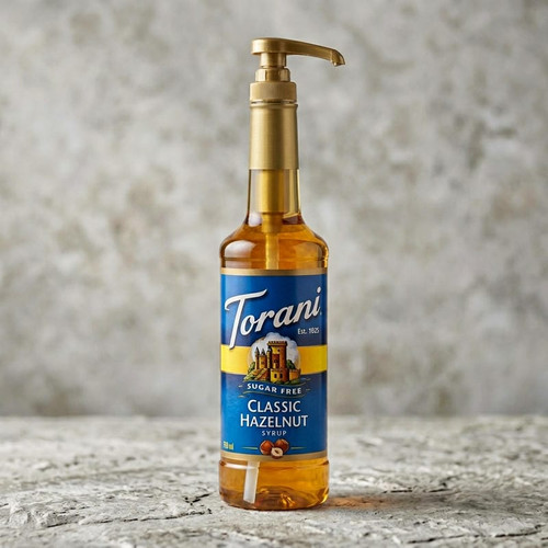 torani Torani Sugar-Free Classic Hazelnut Flavoring Syrup Plastic 750 mL Bonus Squeeze Pump