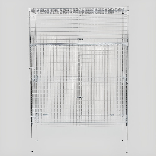 CP NSF Stationary Chrome Wire Security Cage Kit - 24" x 60" x 74" | Sturdy Storage Solution