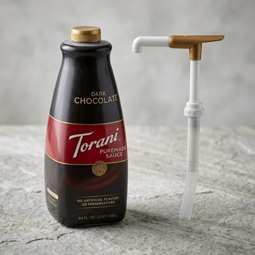 torani Torani Puremade Dark Chocolate Flavoring Sauce 64 fl. oz. Bonus Squeeze Pump