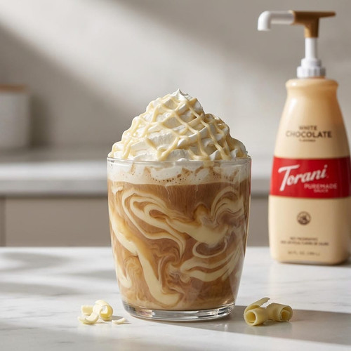 torani Torani Puremade White Chocolate Flavoring Sauce 64 fl. oz. Bonus Squeeze Pump