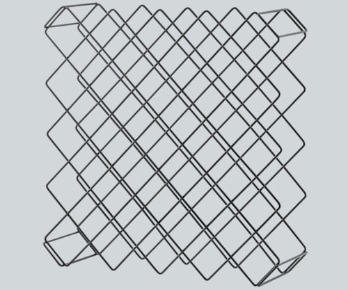 CP Black Wire 26 1/2" x 26 1/2" 45-Bottle Wine Rack Module-Chicken Pieces