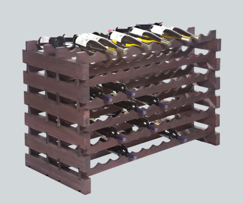 Franmara Modularack Stained Wooden Modular Pro Double-Deep 144 Bottle Wine Rack-Chicken Pieces