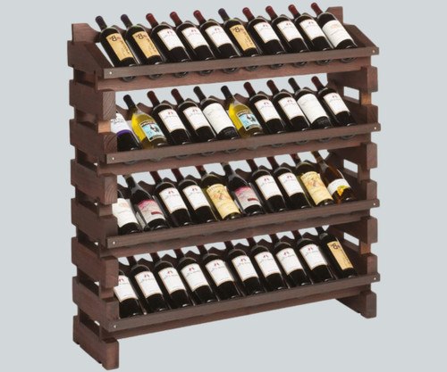 Franmara Modularack 40 Bottle Pro Full Display Stained Wooden Wine Rack-Chicken Pieces