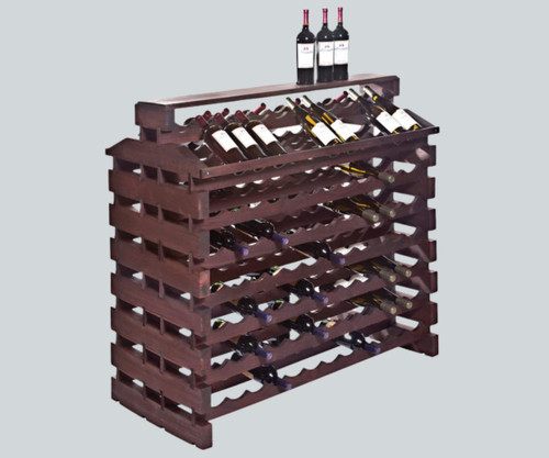 Franmara Modularack Pro Island Deluxe Stained Wooden Modular168 Bottle Wine Rack-Chicken Pieces