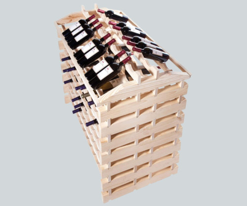 Franmara Modularack Pro Island Natural Wooden Modular 168 Bottle Wine Rack-Chicken Pieces