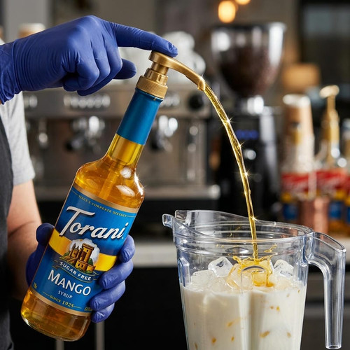 torani Torani Sugar-Free Mango Flavoring Syrup Plastic 750 mL Bonus Squeeze Pump - chicken pieces