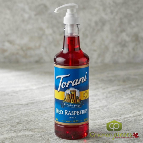 torani Torani Sugar-Free Red Raspberry Flavoring Syrup Plastic 750 mL Bonus Squeeze Pump - chicken pieces