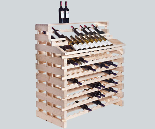 Franmara Modularack 180 Bottle Natural Wooden Modular Pro Waterfall Deluxe Wine Rack-Chicken Pieces