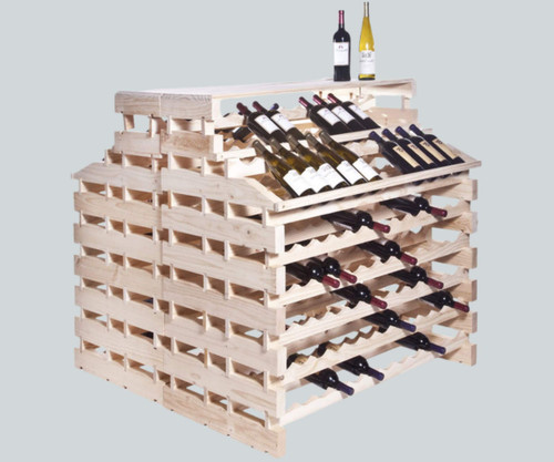 Franmara Modularack Pro Waterfall Deluxe Gondola 312 Bottle Natural Wooden Wine Rack-Chicken Pieces