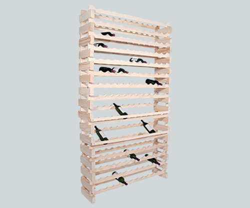 Franmara Modularack Natural Wall Mount Wooden Pro 168 Bottle Wine Rack-Chicken Pieces