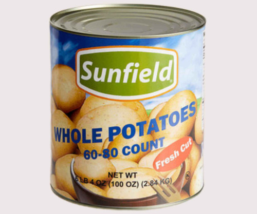 chicken pieces - Sunfield - Medium Whole White Potatoes #10 Can | 6 lb/2.72