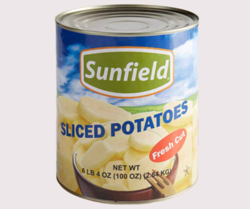 chicken pieces - Sunfield - Sliced White Potatoes #10 Can | 6 lb/2.72