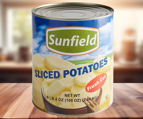 chicken pieces - Sunfield - Sliced White Potatoes #10 Can | 6 lb/2.72