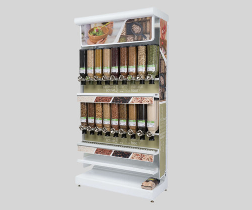 Rosseto Bulkshop 13.3 Liter, 18 Canister Free Standing Merchandising Gondola - Store Display