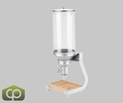 Cal-Mil Turn N Serve Beechwood 1 Cylinder Cereal Dispenser - Efficient Cereal Service with Natural Appeal