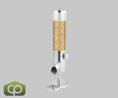 Eastern Tabletop 11.4 Liter Single Canister Slim Stainless Steel Cereal Dispenser - Elegant Space-Saving Solution