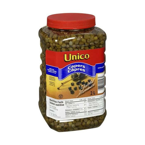 UNICO Unico Bulk Food Service Pickled Capers – Tangy, Briny & Culinary-Grade | Large 2 Liters Jar 