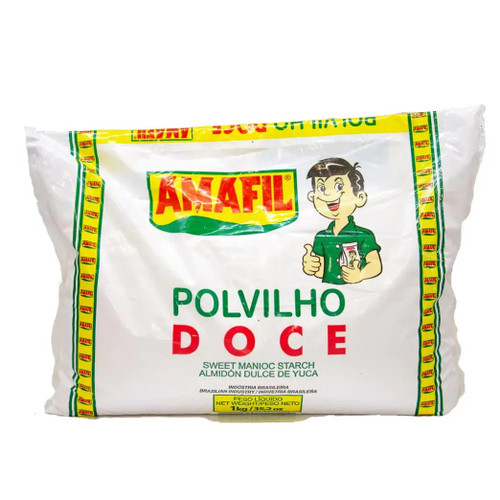  Amafil Cassava Starch Doce/Sweet 10 kg/22lbs (10-Case) - Polvilho Doce Manioc Starch for Brazilian Pastries 