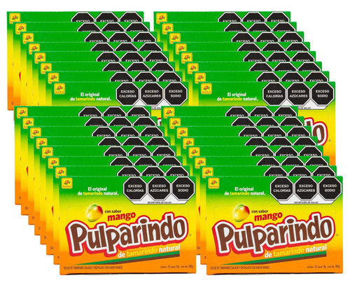  De La Rosa Pulparindo Mango 20/0.28 kg/ 19.75 lbs (32-Case) - Pulparindo: The Spicy and Chewy Mango Tamarind Candy 