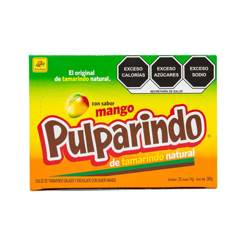  De La Rosa Pulparindo Mango 20/0.28 kg/ 19.75 lbs (32-Case) - Pulparindo: The Spicy and Chewy Mango Tamarind Candy 