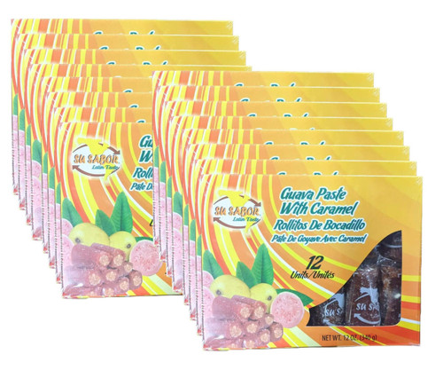  Su Sabor Rollitos de Bocadillo / Guava & Caramel 12/850g (12-Case) - Guava Paste Rolls: Sweet Guava and Caramel Delights 