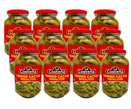 LA COSTENA La CosteÃ±a Nopales Tender Cactus 15.5 oz (12-Case) - Tasty Tender Cactus for Your Favorite Latin American Recipes 
