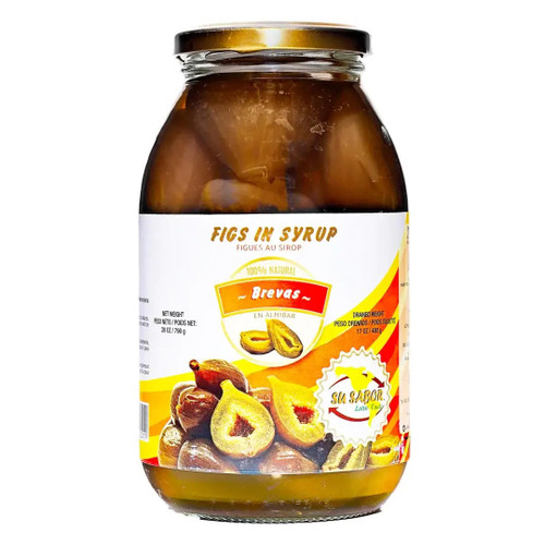  Su Sabor Brevas en Almibar / Figs in Syrup 790 g (12-Case) - Sweet and Tasty Snack Figs in Syrup 