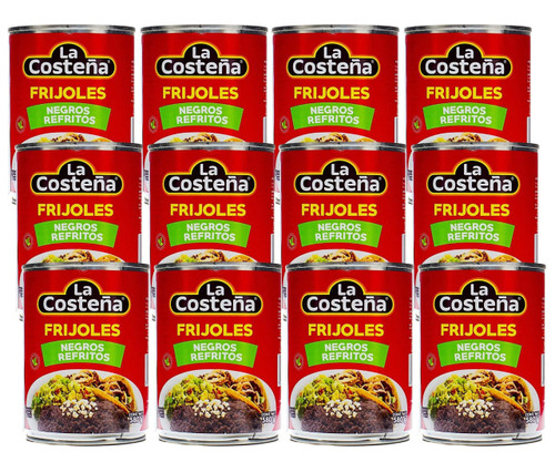 LA COSTENA La CosteÃ±a Refried Black Beans 28.9 oz (12-Case) - Nutritious and Flavorful Refried Black Beans 