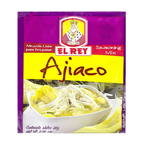  El Rey Ajiaco Seasoning 20g (4-Case) - Authentic Ajiaco Spice Blend with Onion & Garlic 