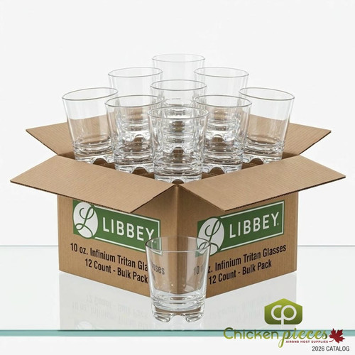 Libbey Infinium Case of 12 Tritan Plastic Stackable Rocks Glasses - 10 oz.-Chicken Pieces
