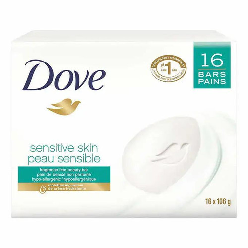 DOVE Dove Sensitive Skin Soap Bar: Gentle Cleansing-16 x 106g(8/CASE)  DOVE Dove Sensitive Skin Soap Bar: Gentle Cleansing-16 x 106g(8/CASE)