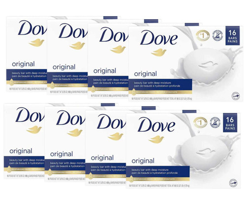 DOVE Dove Original Bar Soap, 16 x 106 g - Nourishing Cleansing(8/CASE)  DOVE Dove Original Bar Soap, 16 x 106 g - Nourishing Cleansing(8/CASE)