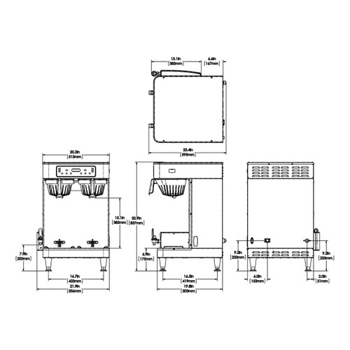 Bunn Infusion Series Stainless Steel Twin Automatic Coffee Brewer-Chicken Pieces