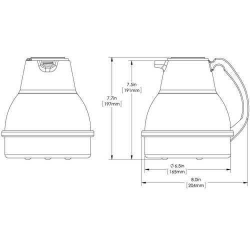Bunn 62 oz. Zojirushi Stainless Steel Deluxe Thermal Carafe -Chicken Pieces