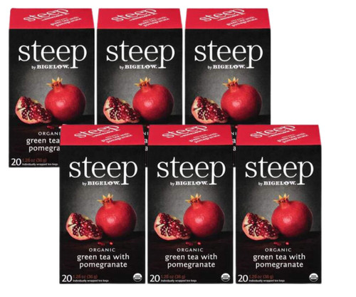 Bigelow's Steep: Organic Fruity Green Tea with Pomegranate - 20 Tea Bags (6/CASE)-Chicken Pieces