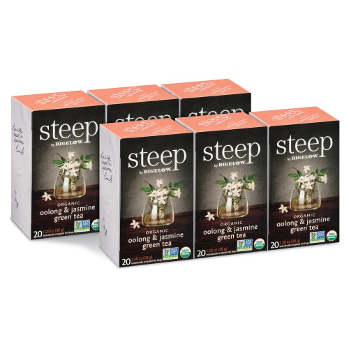 Bigelow's Steep: Organic Oolong & Jasmine Green Tea Bags - 20-Count (6/CASE)-Chicken Pieces