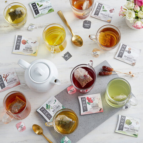 Numi Organic Aromatic Blend Decaf Ginger Lemon Tea Bags - 16-Box(6/CASE)-Chicken Pieces