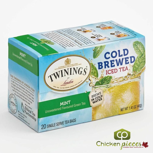 Twinings Green Refreshing Mint Cold Brewed Iced Tea Bags - 20/Box(6/CASE)-Chicken Pieces