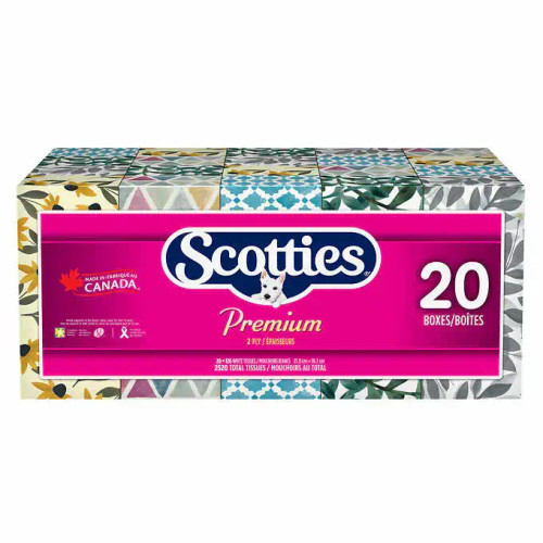Scotties Premium Facial Tissue, Soft & Strong, Hypoallergenic, 20-Pack-Chicken Pieces