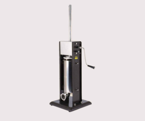 Weston 11 lb. Vertical Stainless Steel Manual Sausage Stuffer-Chicken Pieces