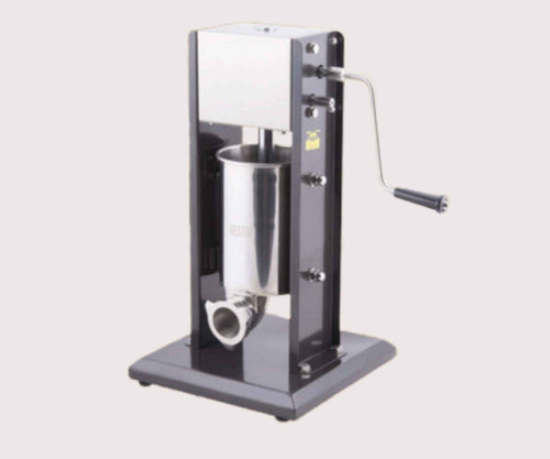 Weston 7 lb. Vertical Stainless Steel Manual Sausage Stuffer-Chicken Pieces