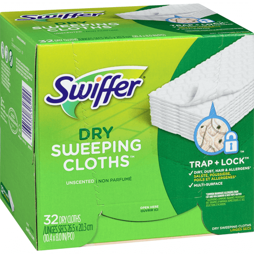 Swiffer Sweeper Dry Cloth Unscented Refills, Unscented, 32 Count(4/Case)-Chicken Pieces